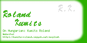 roland kumits business card